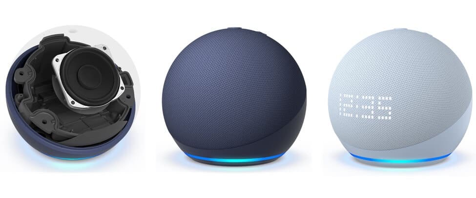 Amazon Echo Dot and Amazon Echo Dot With Clock