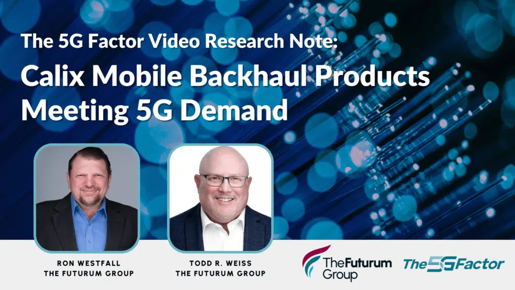 5G Factor VRN: Calix Mobile Backhaul Products Meeting 5G Demand