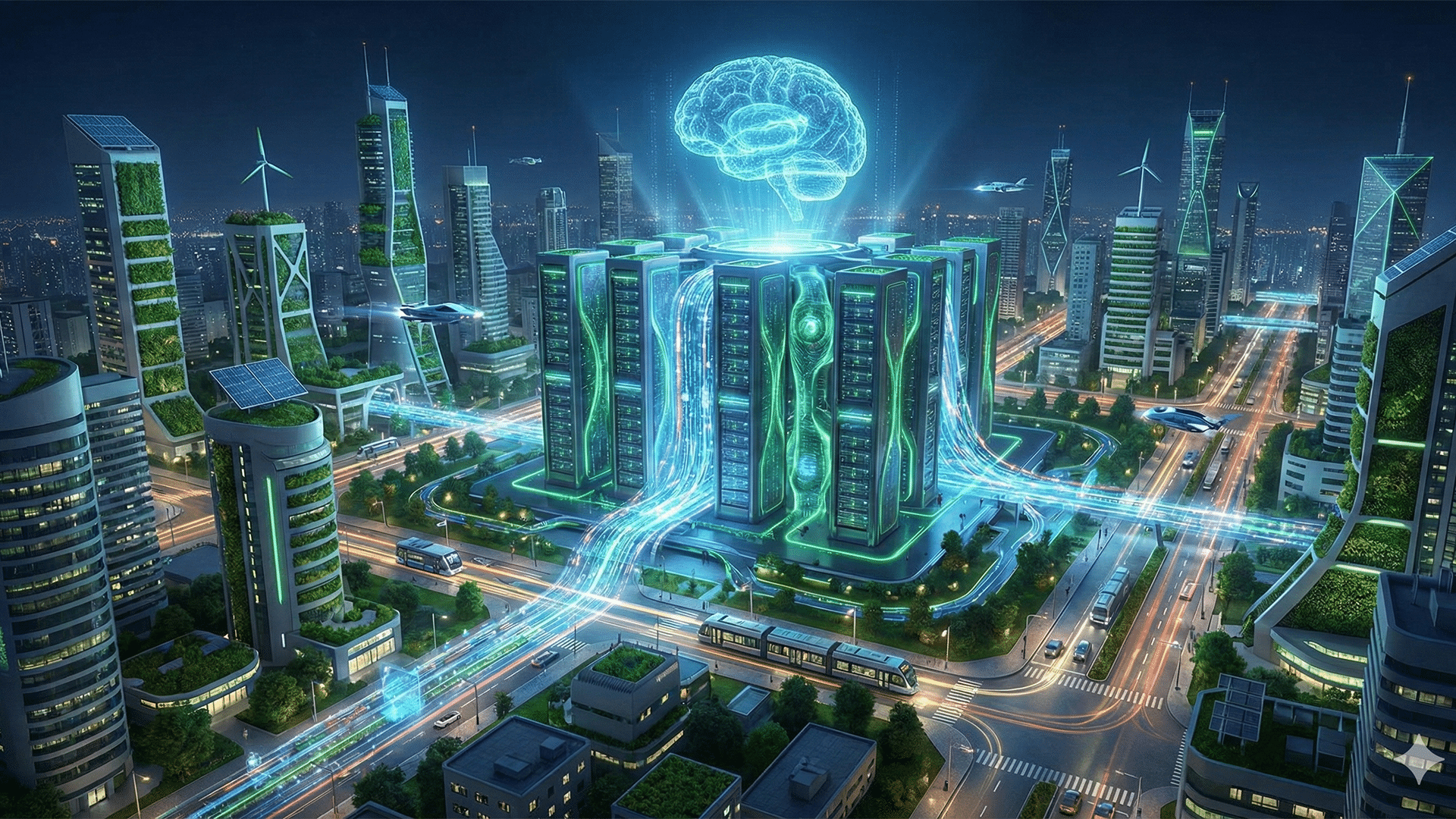 AI Data Center Abstract Graphic